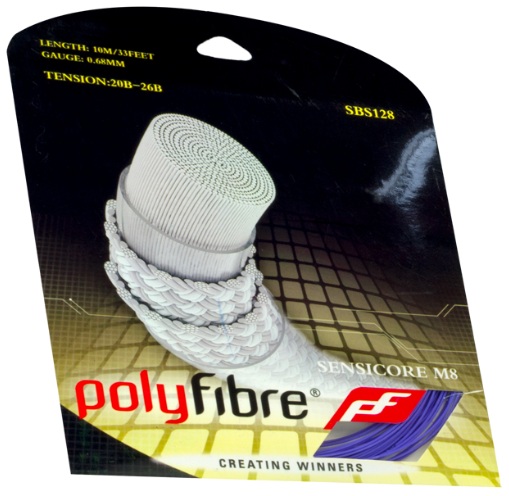 Polyfibre Sensicore M8 0,68 mm. badmintonsnaar