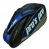 Pro's Pro Racketbag-8 Black Force blauw zwart