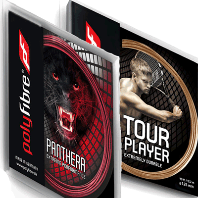 Polyfibre Tour Player en Panthera testsets 1,25 mm. tennissnaren