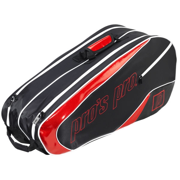 Pro's Pro 8-Racketbag zwart-rood L112