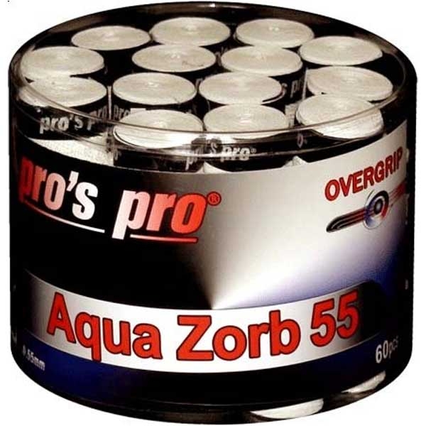 Pro's Pro Aqua Zorb overgrip 0.55 mm 60 stuks wit