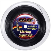 Pro's Pro iString Super Soft zwart 1,25 mm. 200 m. tennissnaar