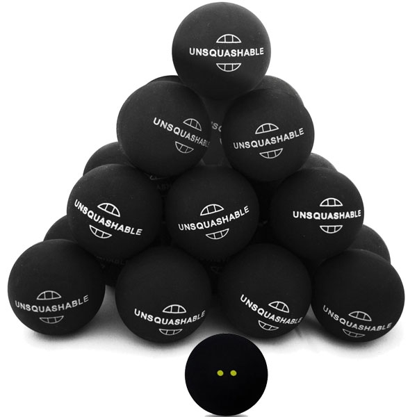 Unsquashable 25 squashballen gele stip